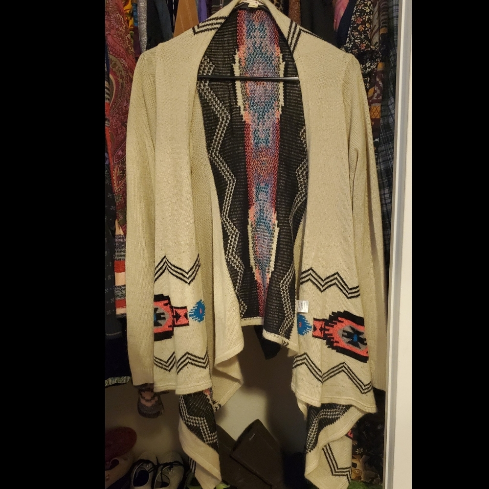 Tribal bohemian cover cardigan